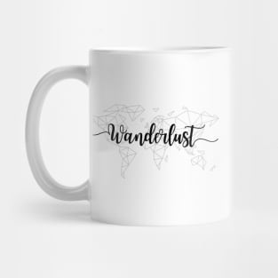 Wanderlust geometric world map Mug